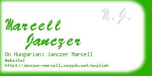 marcell janczer business card